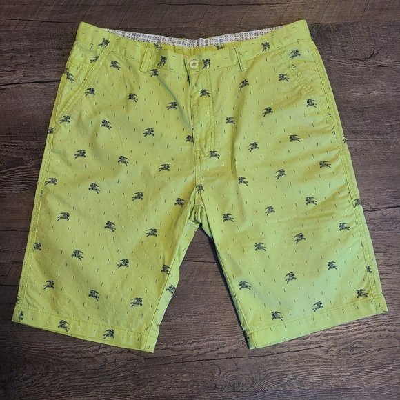Burberry Shorts Burberry Brit London Mens Shorts Lime Green Knight